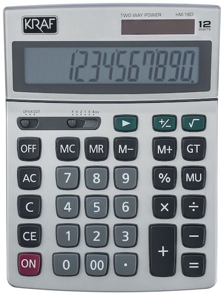 Kraf Hesap Makinası Masaüstü 12 Hane Hm-160