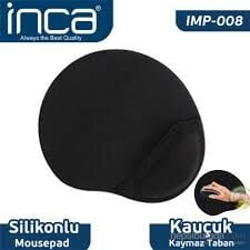 Inca Imps-008 Sılıcone Siyah Mouse Pad (kaymaz Taban)