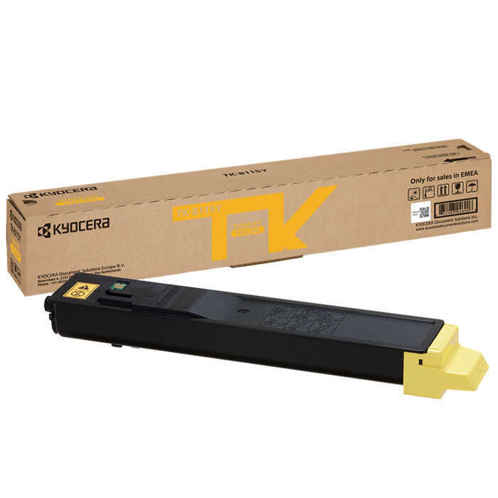 Kyocera Tk-8115y Yellow Sarı Orjinal Fotokopi Toneri Ecosys M8124cidn-m8130cidn 6.000 Sayfa