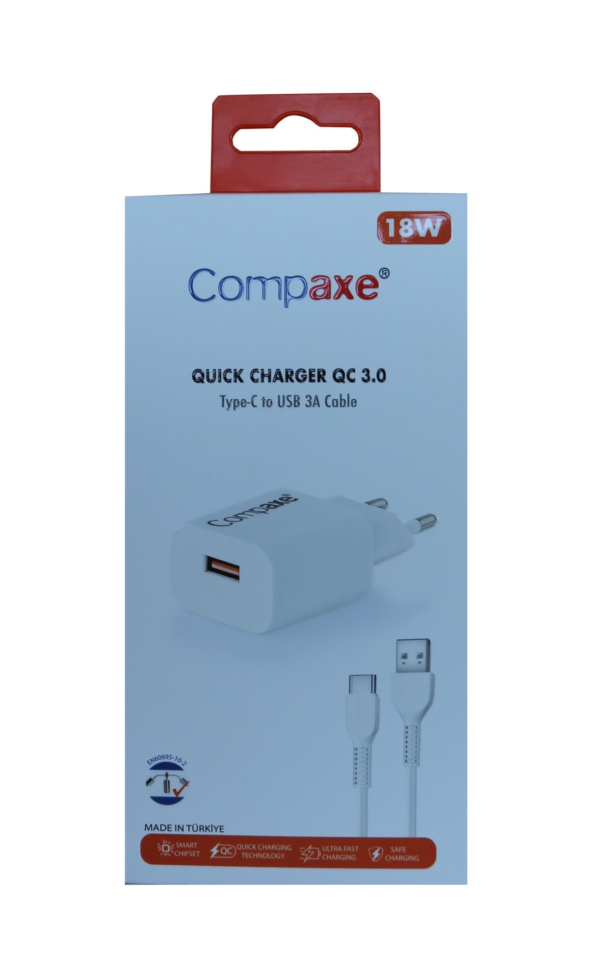 Compaxe Cta-150ut 5v 3a 18w 1mt Ev Şarj Type-c Şarj Kablosu