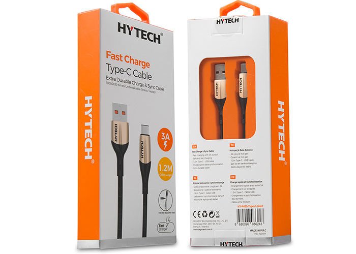 Hytech Hy-x450 3a Type-c 1,2m Siyah Data + Şarj Kablosu