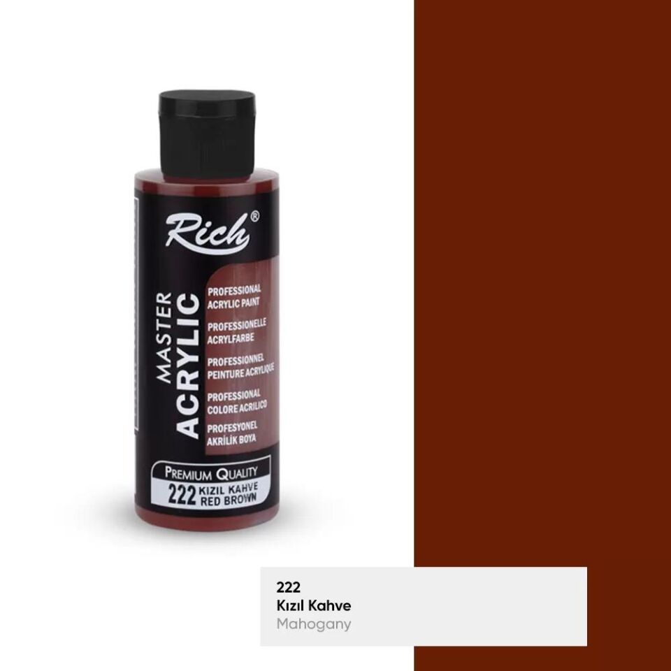 Rich Master Akrilik Boya 120 Cc Kızıl Kahve Akr-120-222