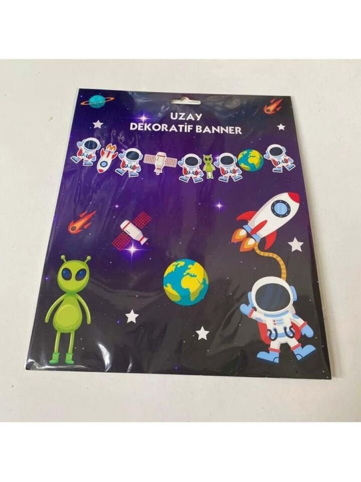 Nedi Banner Oynar Figürlü Uzay Ve Astronot 230 Cm 88456