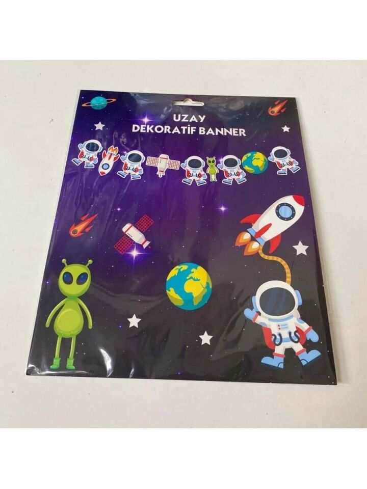 Nedi Banner Oynar Figürlü Uzay Ve Astronot 230 Cm 88456
