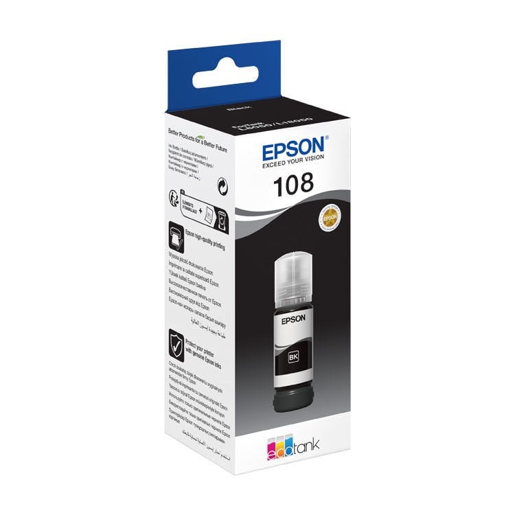 Epson T09c1 108 Black Siyah Şişe Mürekkep T09c14a L18050-l8050