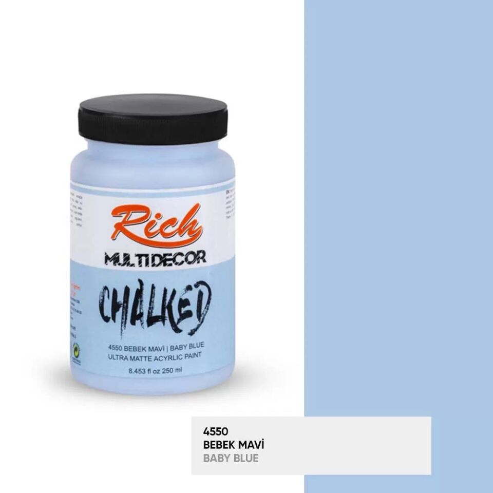 Rich Multi Decor Chalked 250 Cc Bebek Mavi Mdc-250-4550