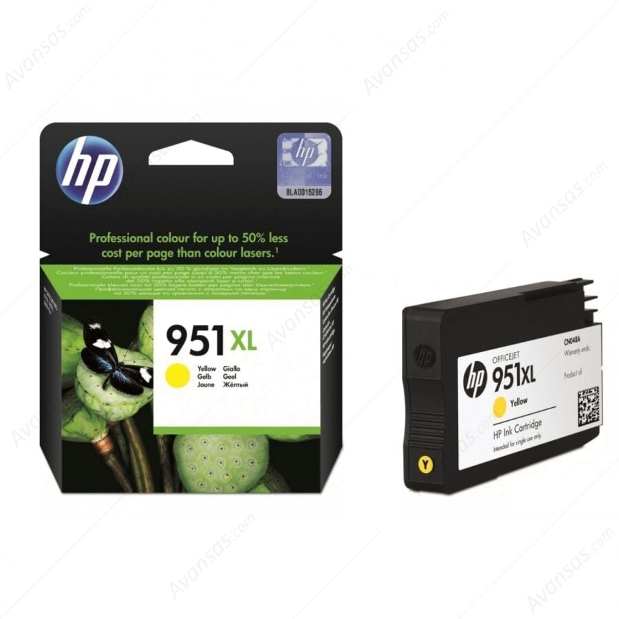 Hp 951xl Yellow Sarı Yüksek Kapasite Kartuş Cn048ae