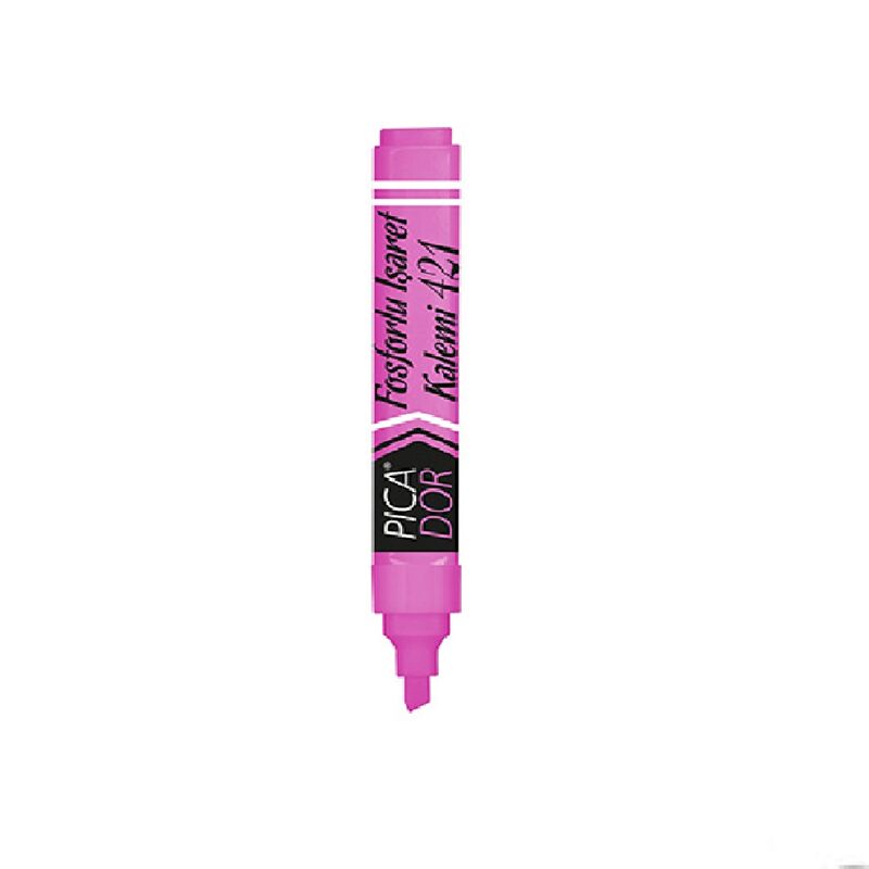 Picador 421 Fosforlu Kalem Doldurulabilir Pembe Kx 071