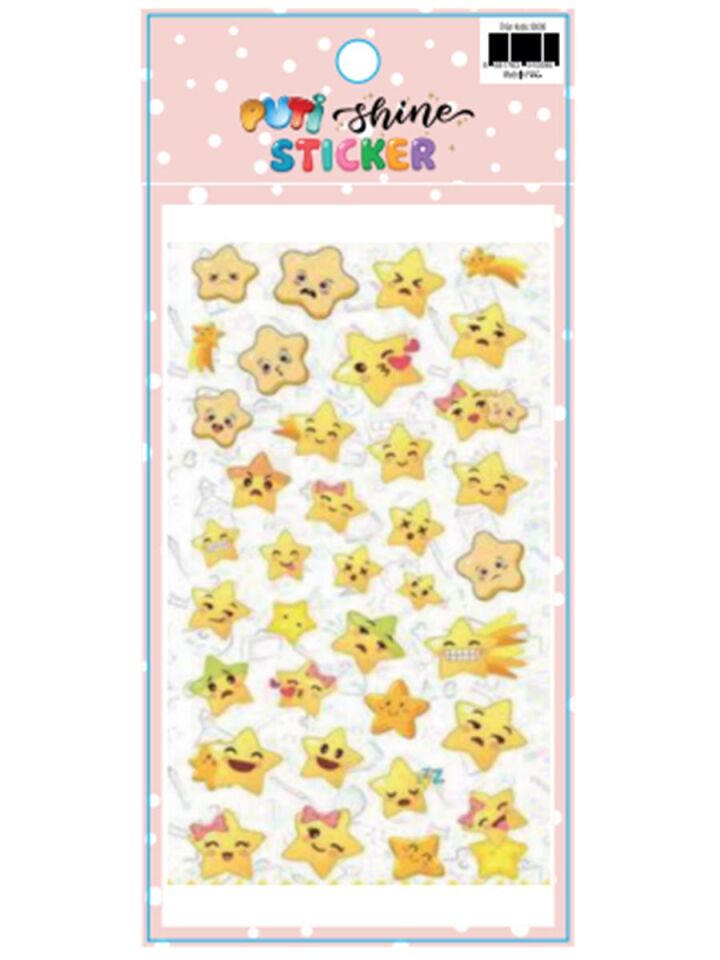 Puti Sticker Yıldız Gülen Yüzler Pt-10090