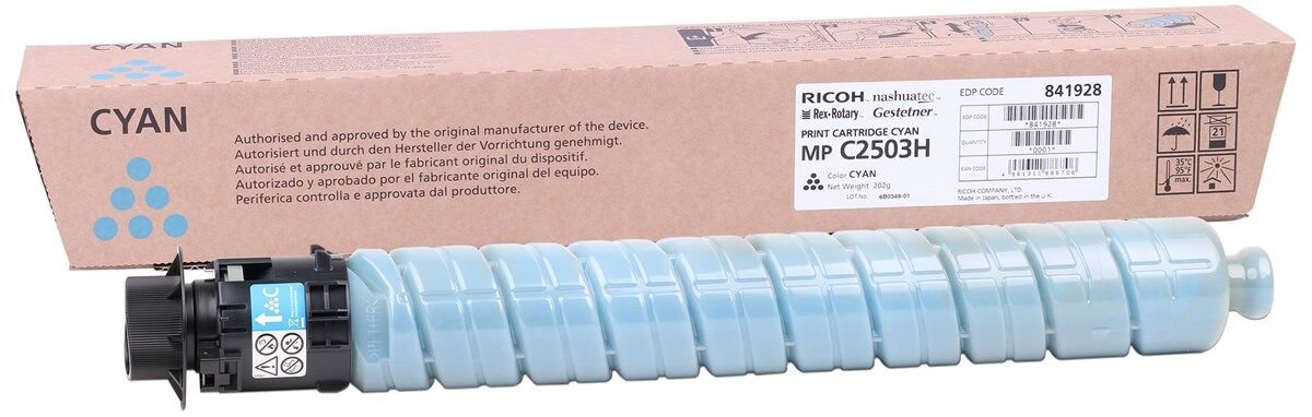 Ricoh Mp C2503ch Cyan Mavi Orjinal Fotokopi Toneri Mp C2003-2004-2011-2504 9.500 Sayfa