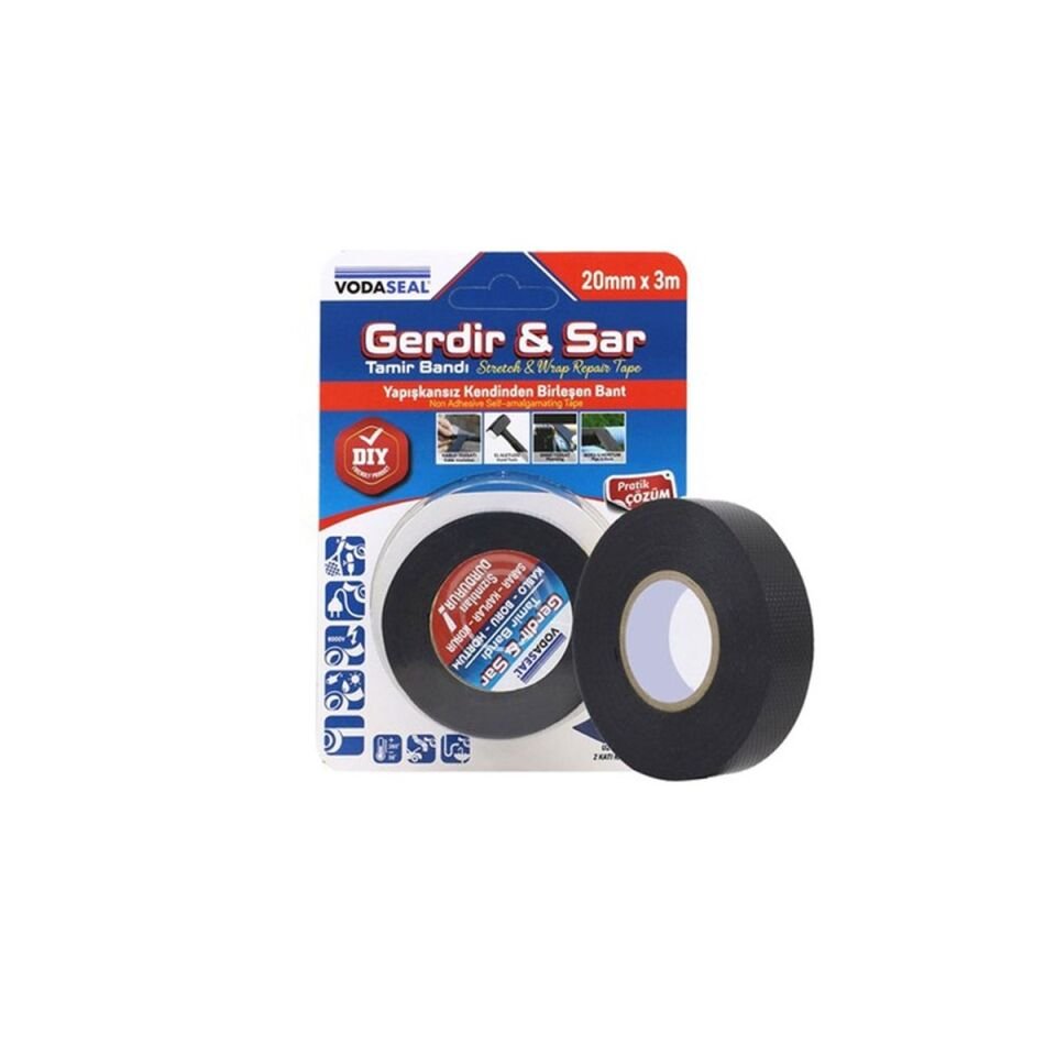 Vodaseal Gerdir&sar Tamir Bandı 20mmx3m Yapışkansız Birleşen Bant