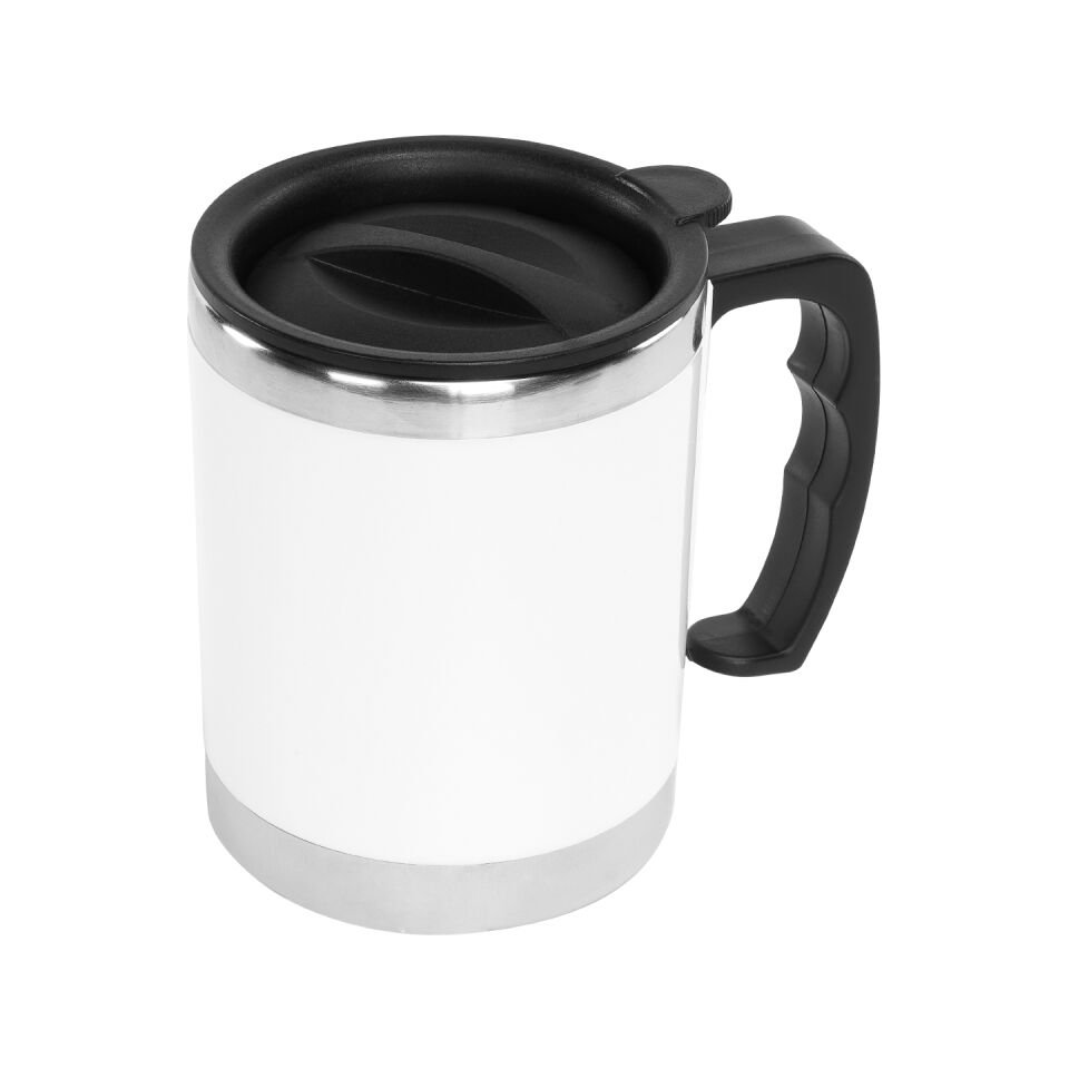 S-link Sl-tm1978 Beyaz 330ml Iç 304 Dış 201 Paslanmaz Çelik Kupa