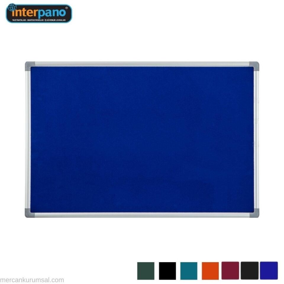 İnter Mantar Pano 90x120 Cm Çuhalı Mavi Int-558-m