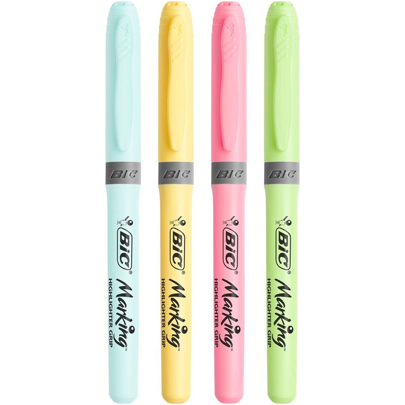 Bic Fosforlu Kalem 4'lü Brite Liner Grip Pastel 964859