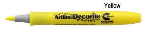 Artline Decorite Brush Marker Esnek Uçlu Fırça Kalem Yellow Lv-a-edf-f Yellow