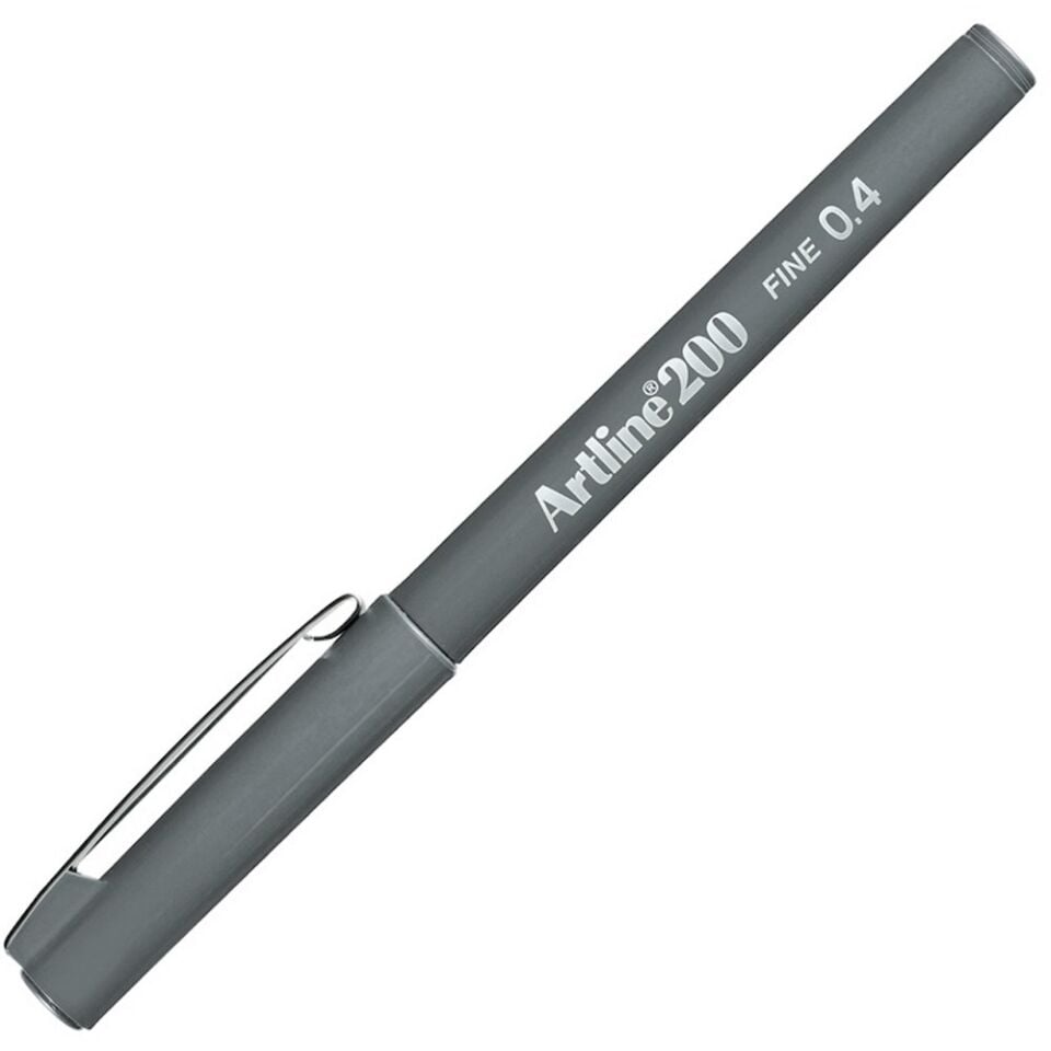 Artline Ek-200n Fine Keçe Uçlu Yazı Kalemi 0,4mm Gri