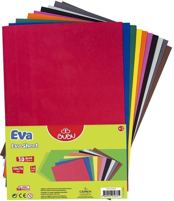 Bu-bu Eva 50x70 Cm 10'lu Paket Renkli Ev0039