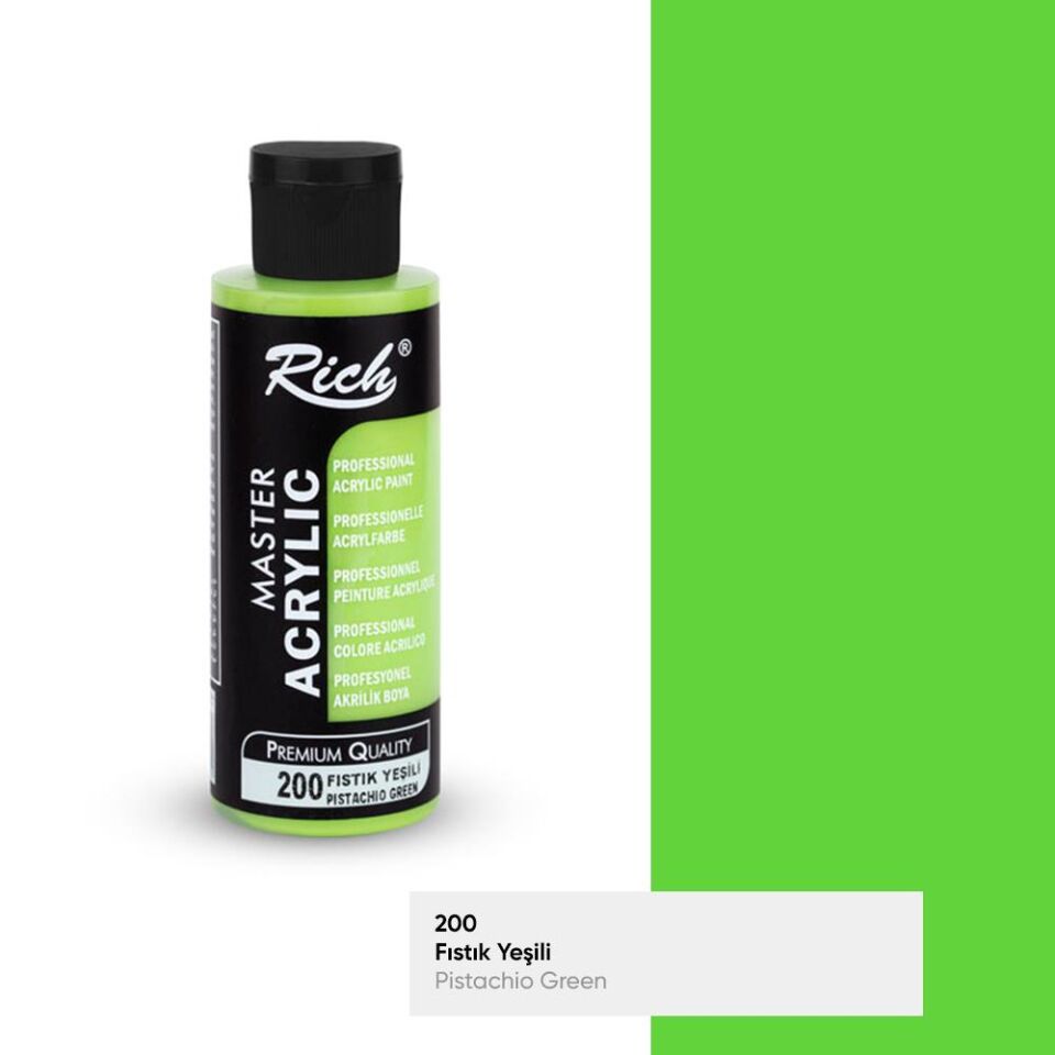 Rich Master Akrilik Boya 120 Cc Fıstık Yeşili Akr-120-200