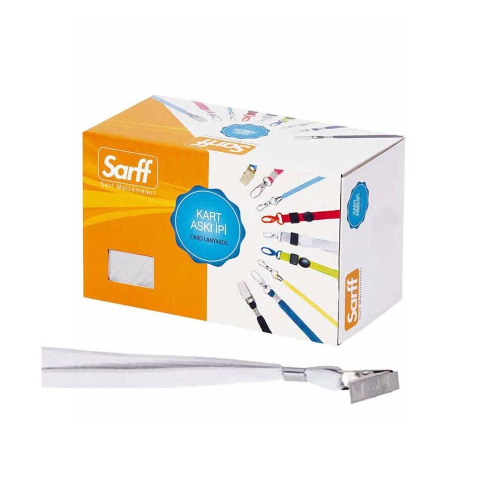 Sarff Metal Klips Kart Askı İpi Beyaz 15311202