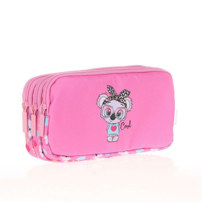 Kaukko Kıds&love 3 Bölmeli Kalem Çantası (pullu-rugan Koala) L8102