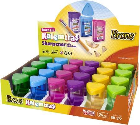 Brons Hazneli Kalemtraş Üçgen Br-572