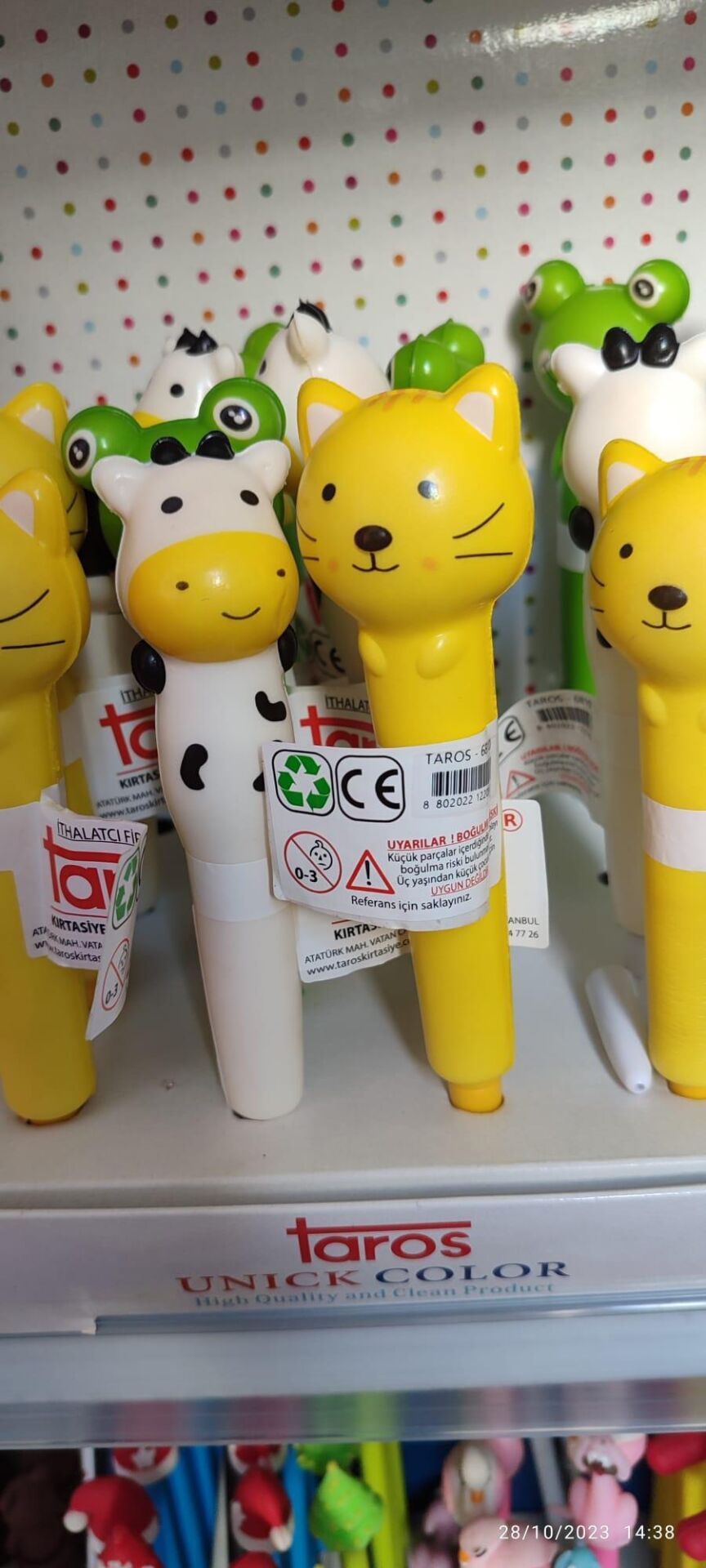 Taros Unıck Color Puffy Animal Tükenmez Kalem 6810