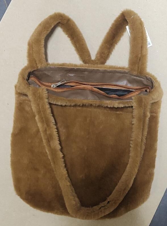 Taros Peluş Askılı Çanta Kahve 7017