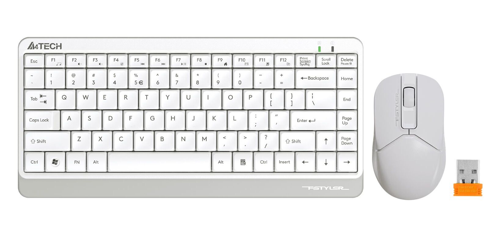 A4 Tech Fg1112 2.4g Beyaz Q Fn-mm Klv+optik Mouse Set