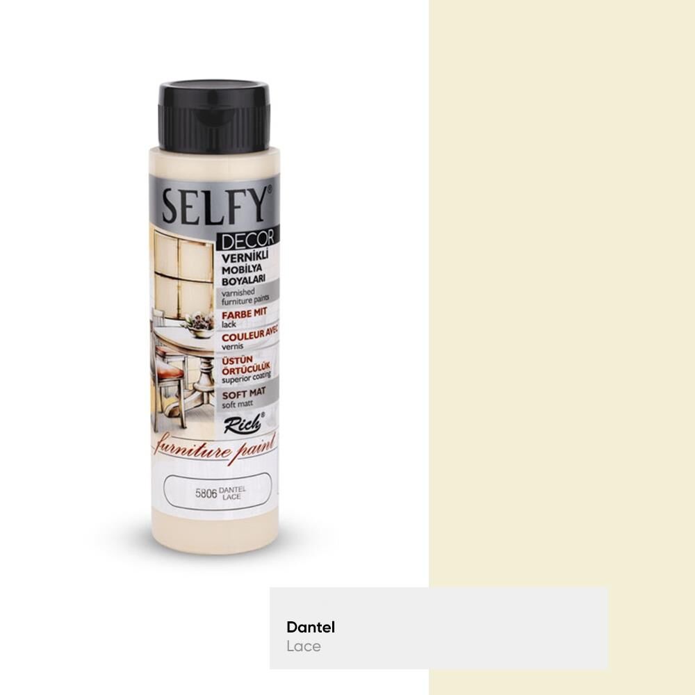Rich Selfy Decor Mobilya Boyası Vernikli 500 Cc Dantel Slf-500-09472