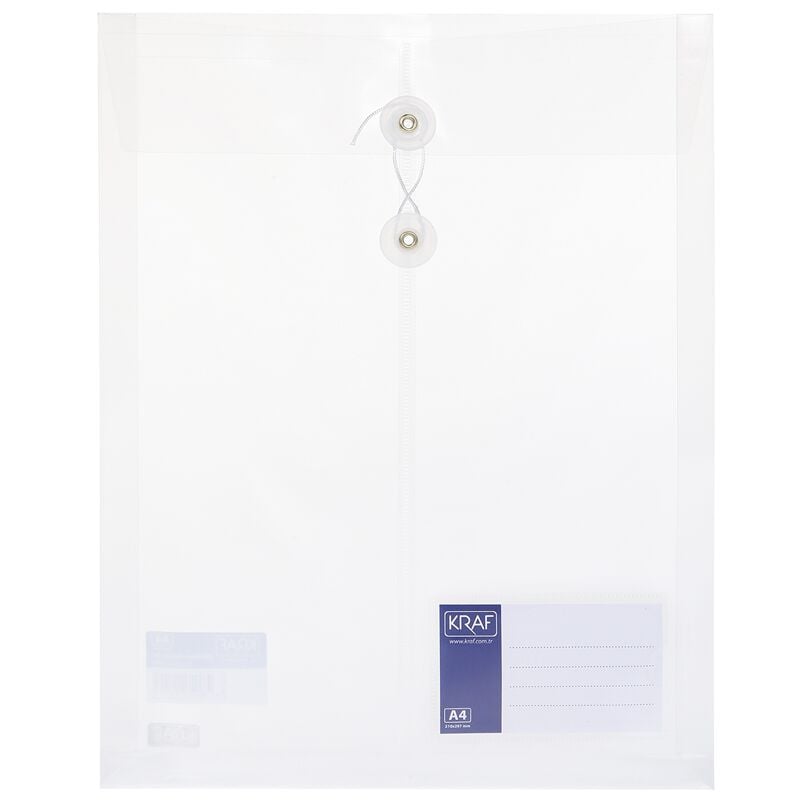Kraf Doküman Dosyası İpli Şeffaf A4 1259
