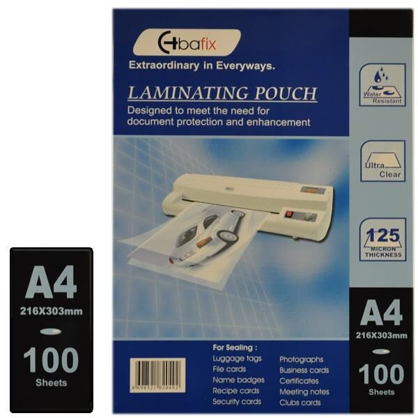 Bafix Laminasyon Filmi A4 125 Mic.100 Lü 216x303 Bfx-20056