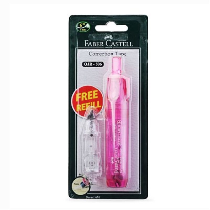Faber Castell Şerit Silici 5mm 6 Mt Yedekli Pembe 169452