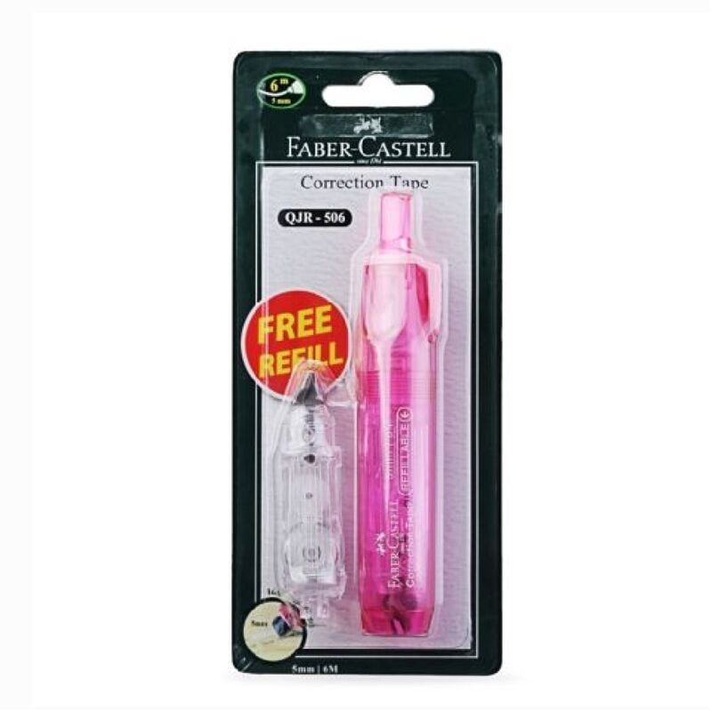 Faber Castell Şerit Silici 5mm 6 Mt Yedekli Pembe 169452
