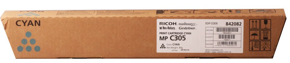 Ricoh Mp C305 Cyan Mavi Orjinal Fotokopi Toneri Mp C305sp-305spf 4.000 Sayfa