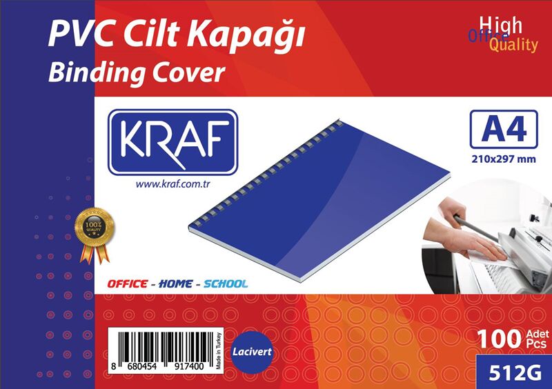 Kraf Cilt Kapağı A4 160 Mic. 100'lü Paket Lacivert 512g