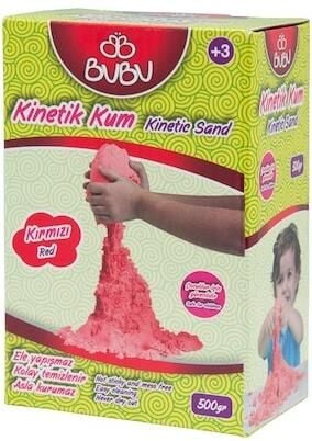 Bu-bu Oyun Kinetik Kumu 500 Gr. Kırmızı Ku0006