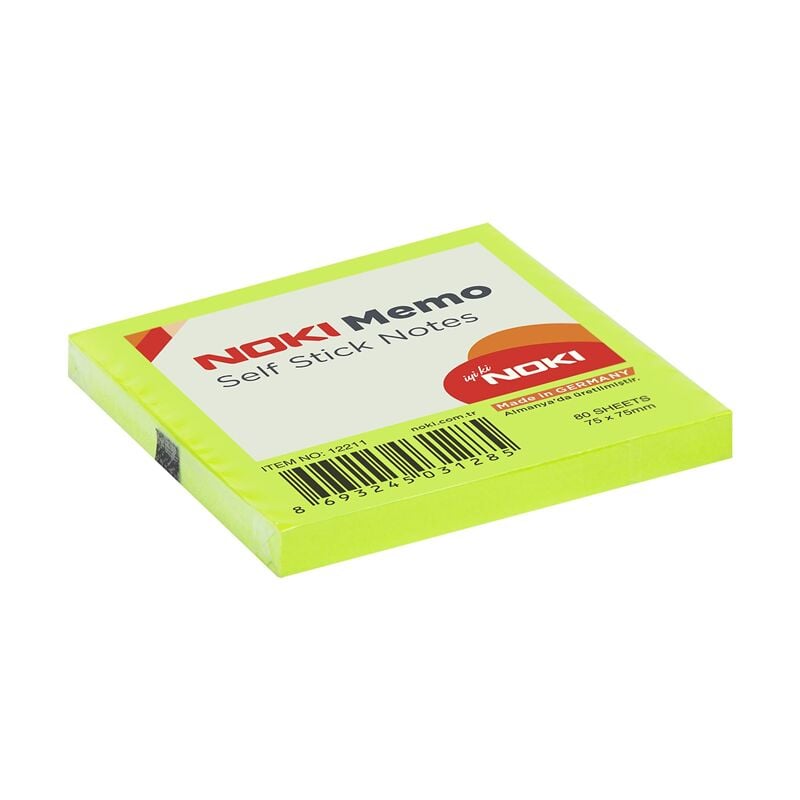 Noki Yapışkanlı Not Kağıdı 75x75mm 80 Yp Yeşil 12211