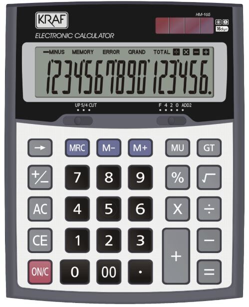 Kraf Hesap Makinası Masaüstü 16 Hane Hm-165
