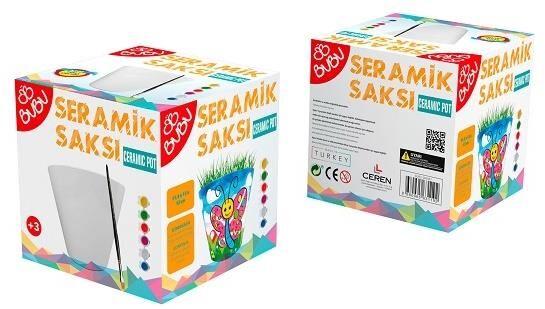 Bu-bu Seramik Saksı Boyama Sb0007