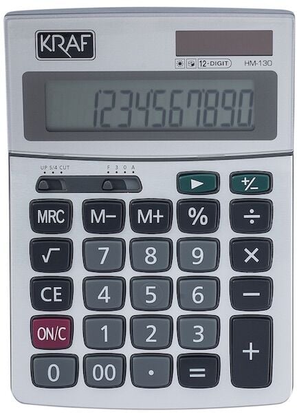 Kraf Hesap Makinası Masaüstü 12 Hane Hm-130