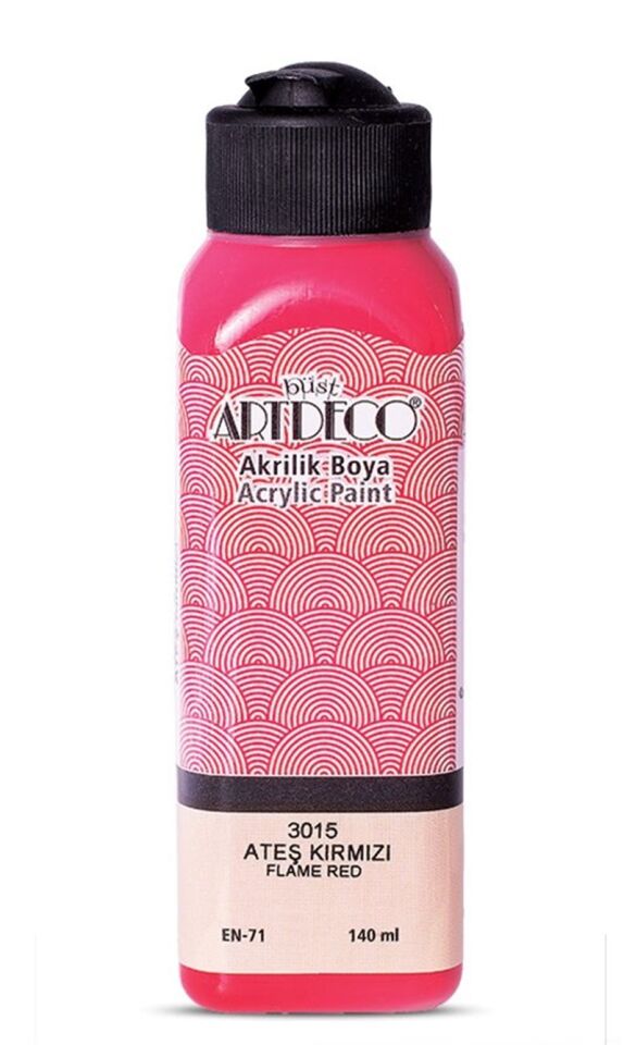 Artdeco Akrilik Boya 140ml Ateş Kırmızı 3015 Lv-y-070r-3015