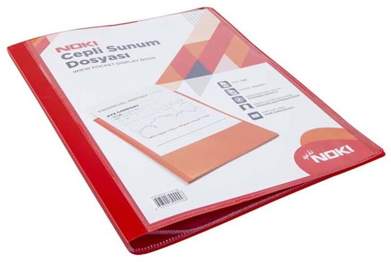 Noki Sunum Dosyası Cepli 20'li Kırmızı 64120-n-080