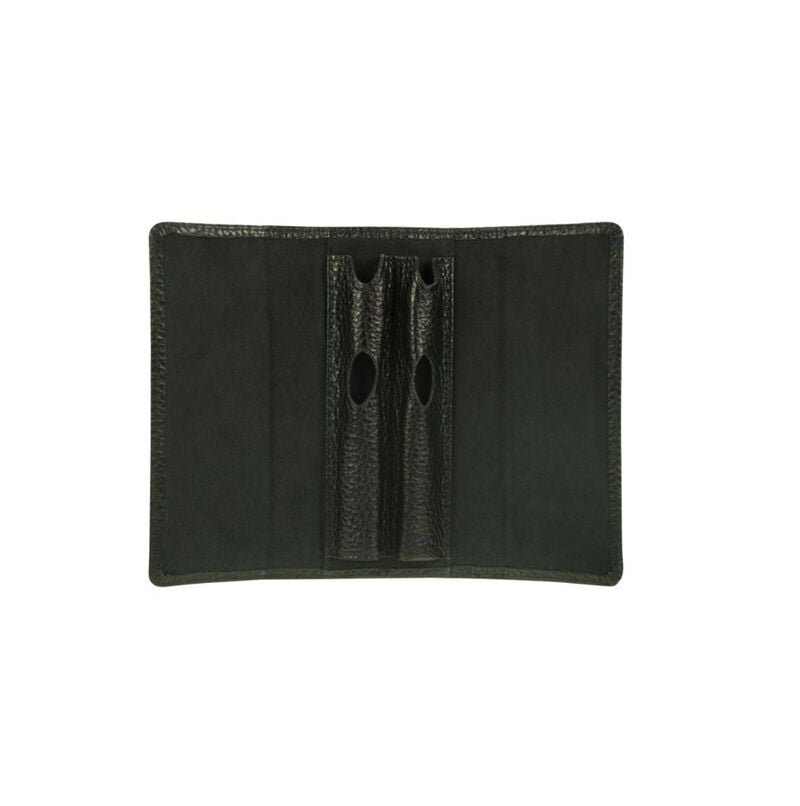 Scrikss Dr 2108-1 Hakiki Deri Toscana İkili Kalemlik Siyah