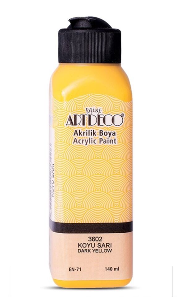 Artdeco Akrilik Boya 140ml Koyu Sarı 3602 Lv-y-070r-3602