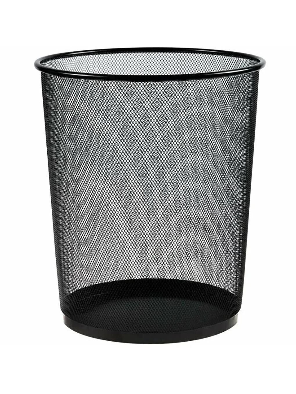 Monkey Metal Çöp Kovası Fileli 12 Lt Siyah 00009