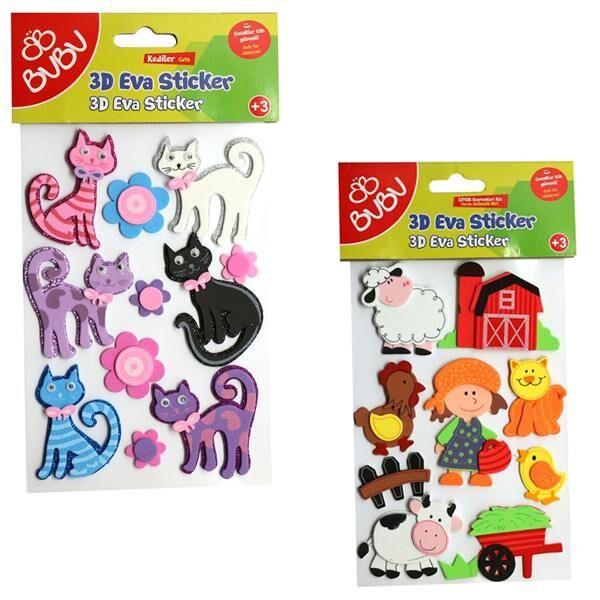 Bu-bu 3d Eva Sticker Orman Hayvanları 1 St0107