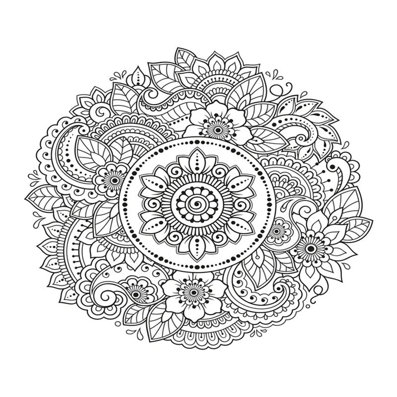 Artdeco Desenli Tuvaller Otantik 40x50 Cm Mandala 2 Lv-y-100-p40.05