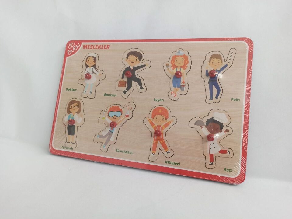 Bu-bu Ahşap Puzzle Meslekler 8 Parça. Ap0028