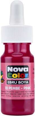 Nova Color Ebru Boya 30ml Damlalıklı Pembe Nc-249