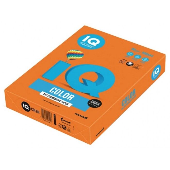Iq Color Renkli Kağıt A4 80 G/m² Turuncu Ne1337-or43